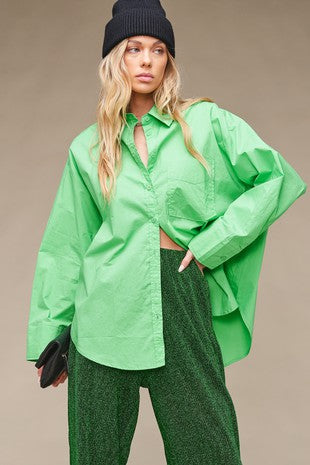 Green button up